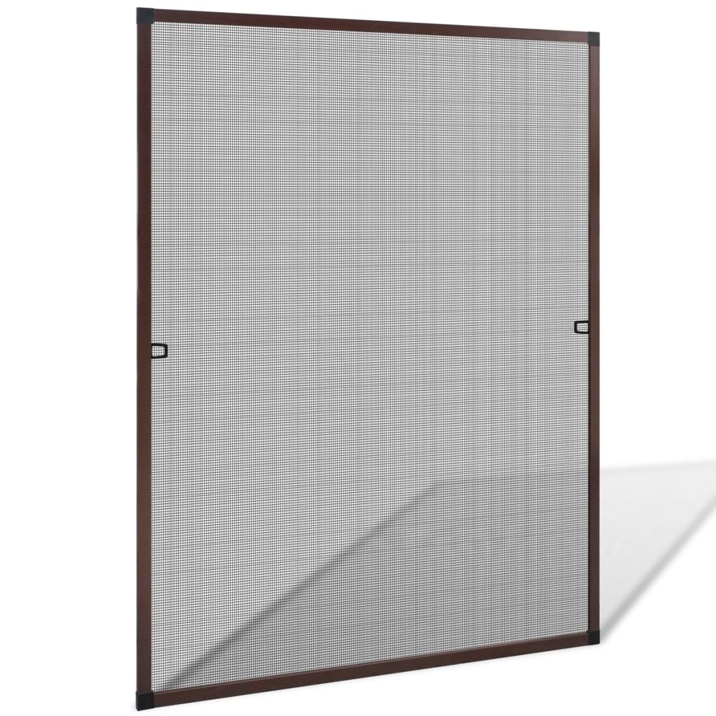 Brown Insect Screen for Windows 100 x 120 cm